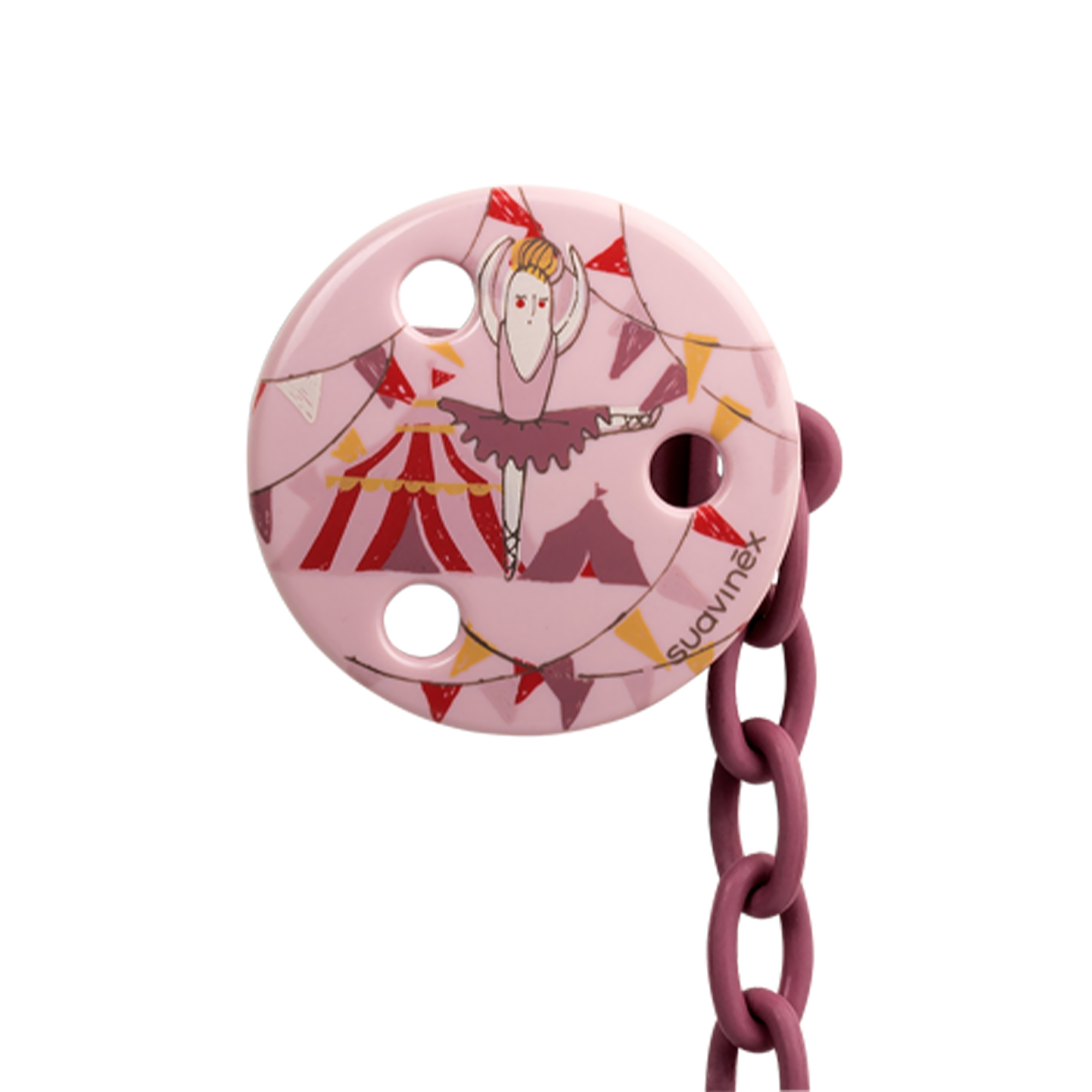 بند پستانک طرح سیرک رنگ صورتی برند سواوینکس