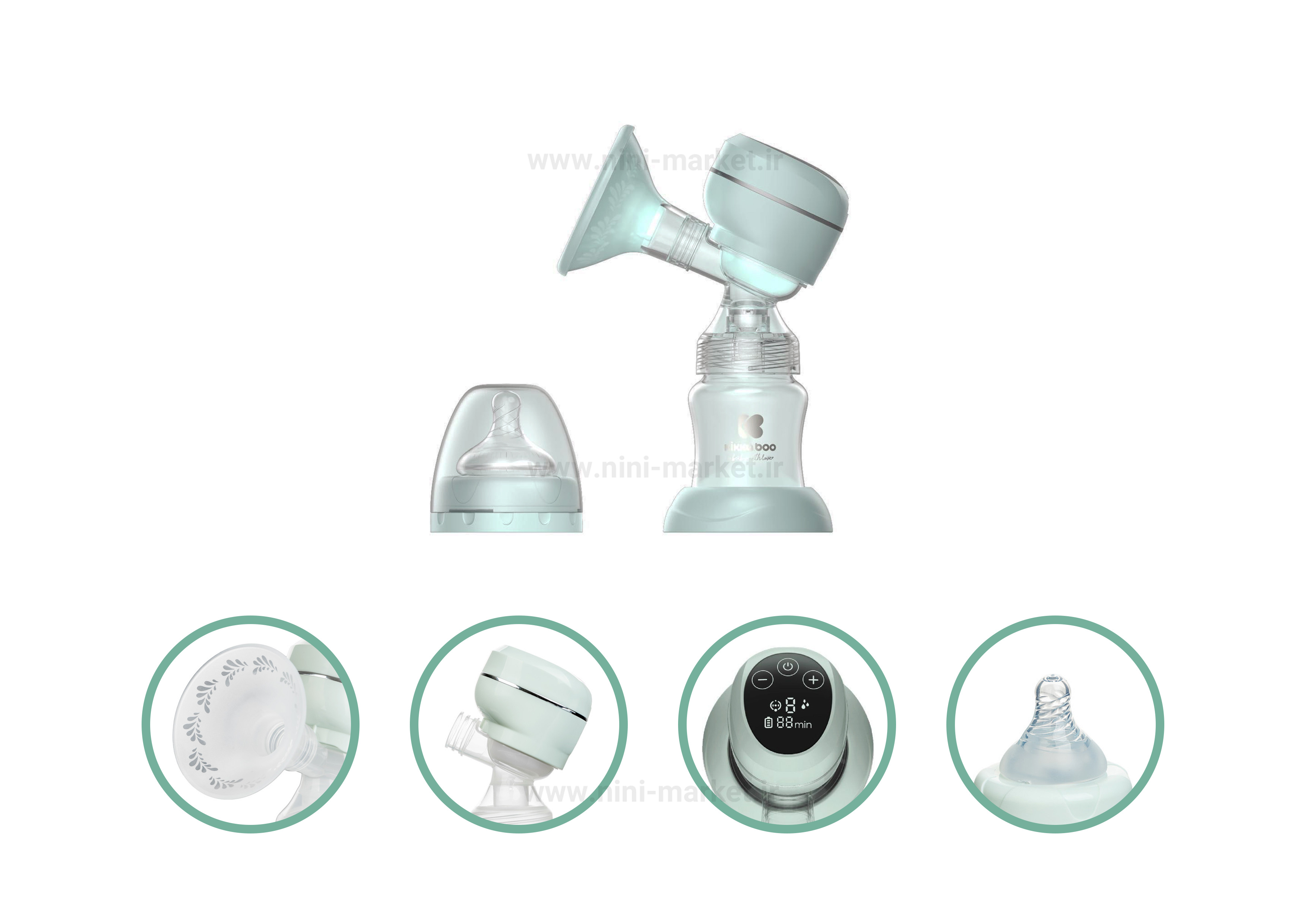 ویژگی شیردوش مدل Leia برند Kikkaboo