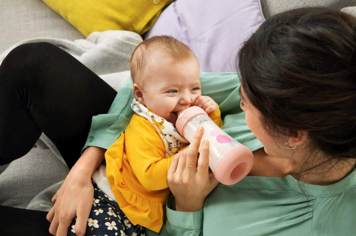 ویژگی شیشه شیر پرفکت 240 میل 2+ ماه رنگ صورتی چیکو Chicco