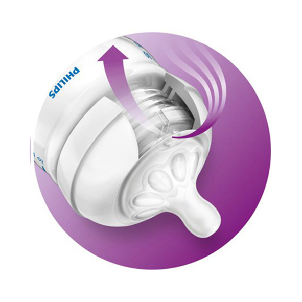 حلقه پیشرفته ضد نفخ ( Anti Colic ) شیشه شیر نچرال 260 میل برند اونت