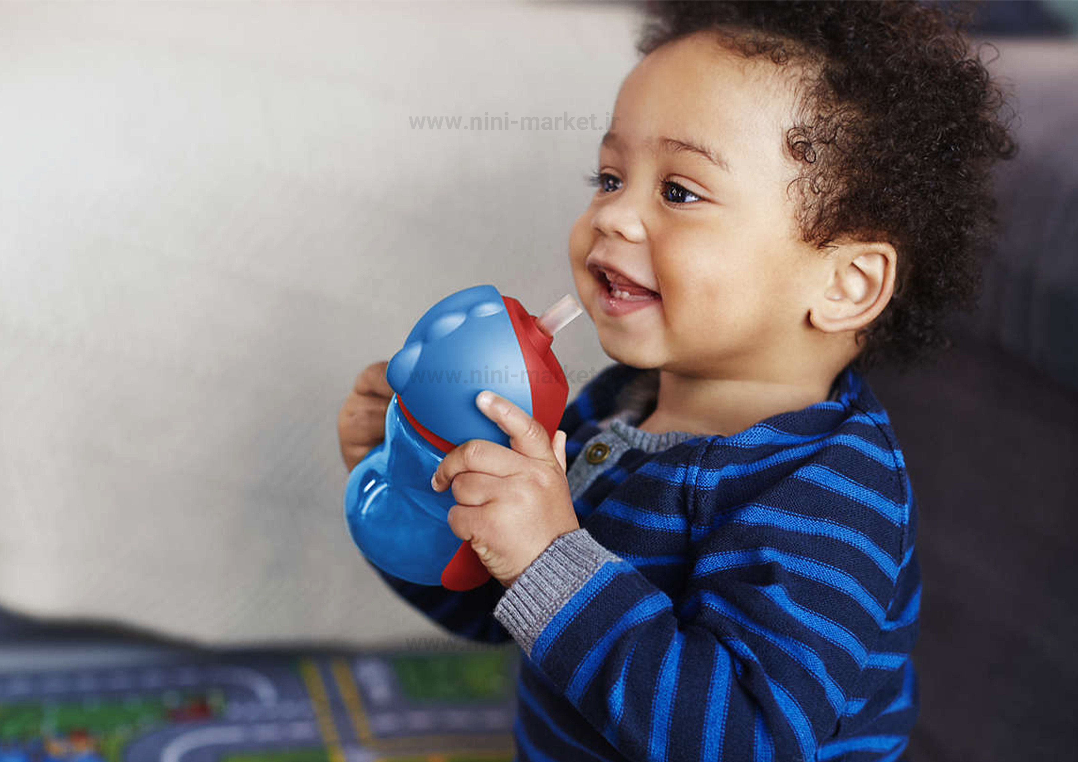  لیوان نی دار 200 میل رنگ آبی برند Avent