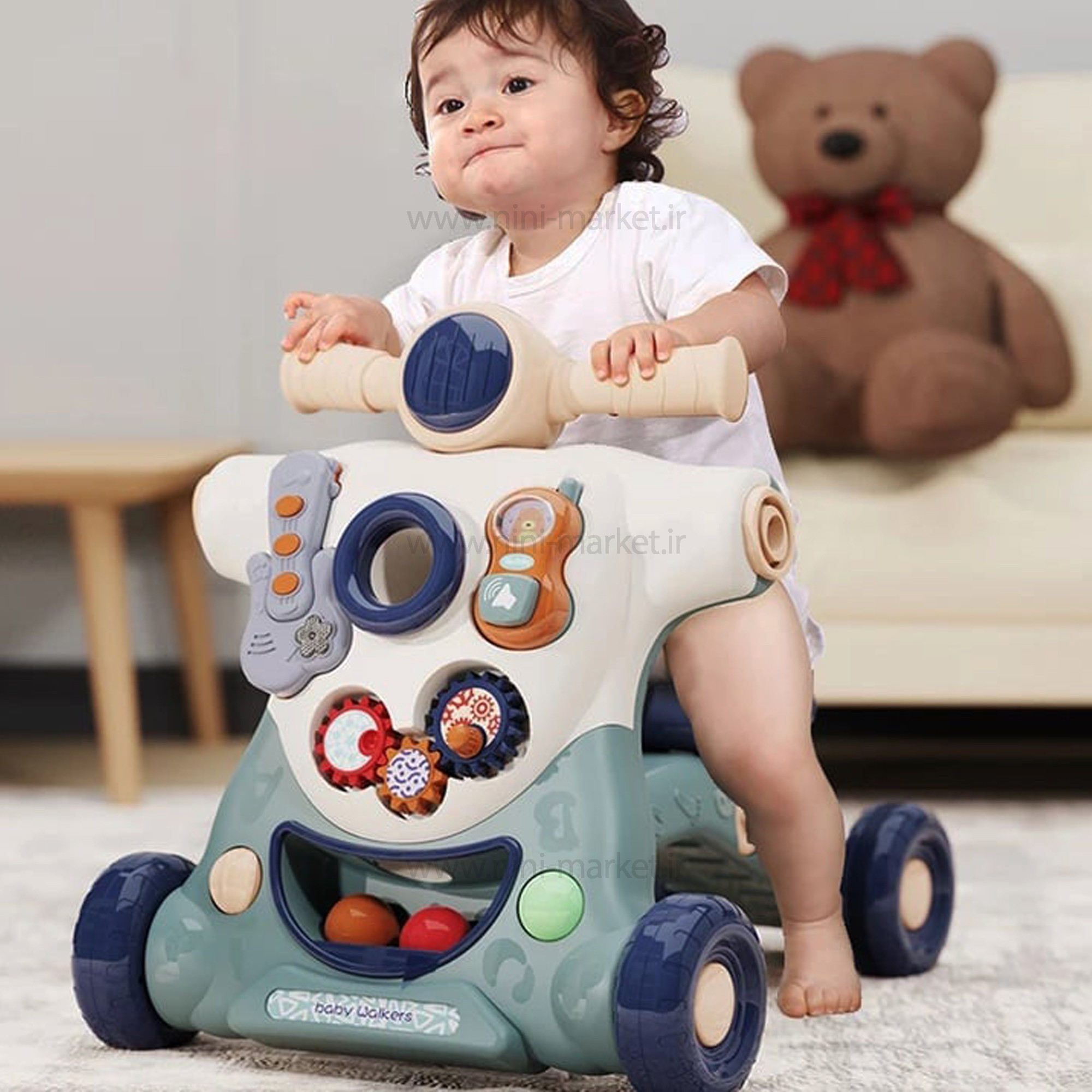 ویژگی واکر موزیکال مدل موتور رنگ سبز  XINHAIAO