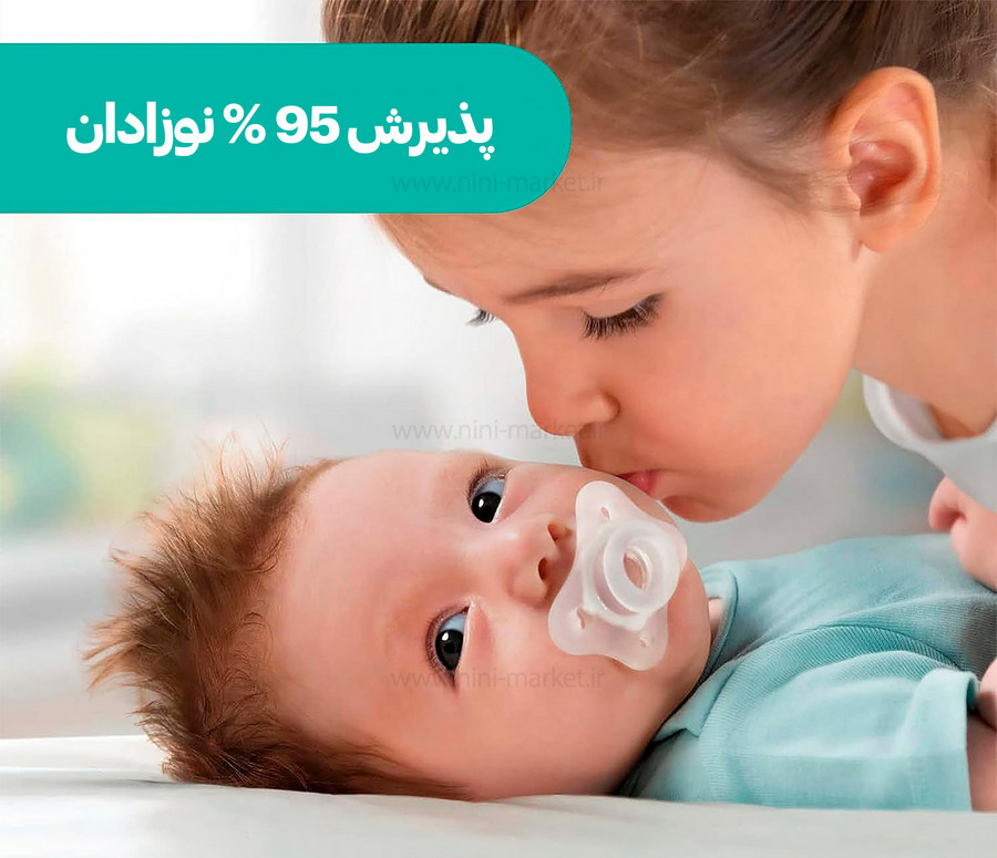 ویژگی پستانک تمام سیلیکونی 2-0 ماه رنگ سفید چیکو chicco