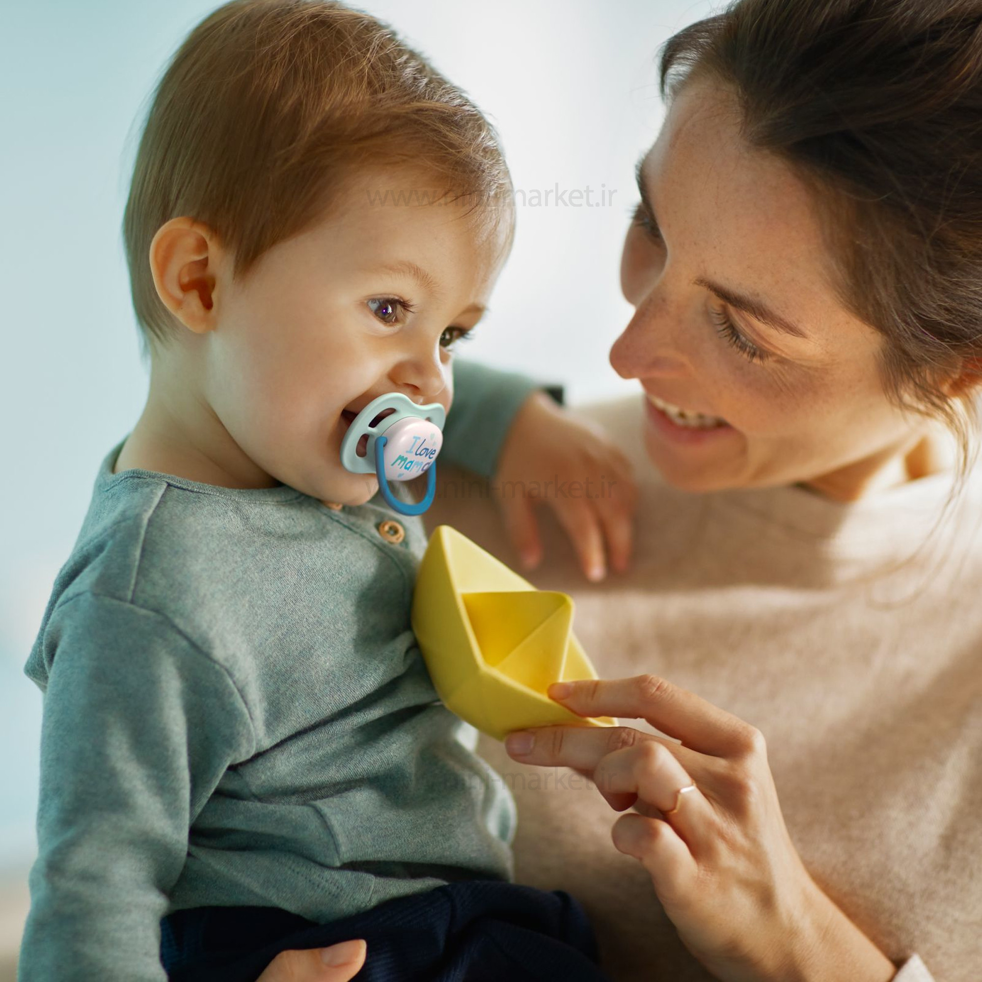 ویژگی پستانک تکی الترا ایر طرح I LOVE MAMA سبز اونت Avent