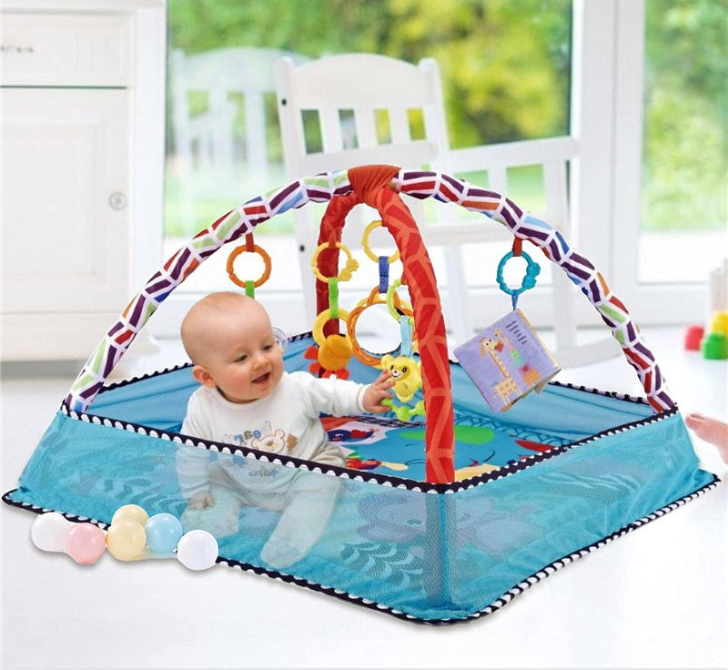 ویژگی پلي جيم توپ دار رنگ آبي برند Kikaboo