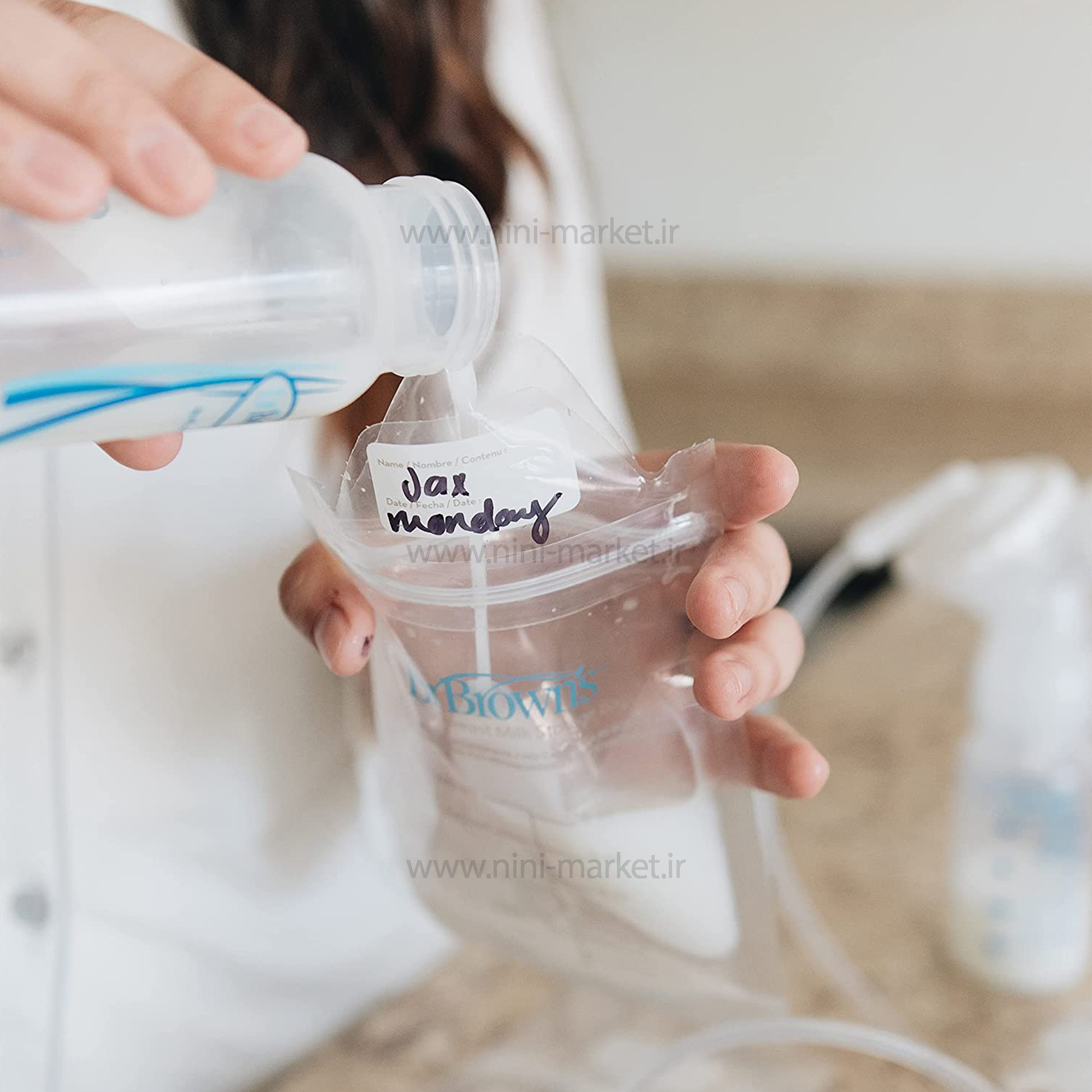 ویژگی کيسه ذخيره شير 180 ميل 25 عددي کد 4005 برند dr.brown