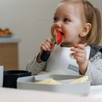 ست قاشق چنگال طرح دایناسور رنگ سفید صورتی هی‌اورشی HeOrShe