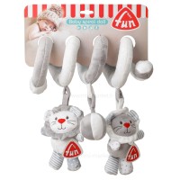 آویز مارپیچ طرح شیر رنگ طوسی baby fun