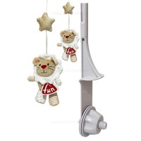 آویز بالای تخت کوکی طرح شیر  رنگ کرم baby fun