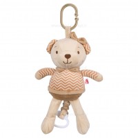 آویز کریر نخ کش طرح خرس دختر رنگ کرمی بیبی فان babyfun