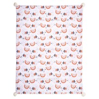 پتو دورپیچ مخمل طرح رنگین کمان رنگ نارنجی کارترز Carters