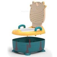 توالت آموزشی طرح گاو رنگ سبز زرد بیبی هود Baby Hood