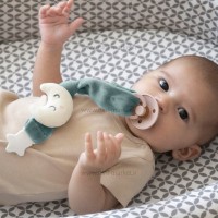 بند پستانک پولیشی طرح ماه سبز بی بی جم BabyJem