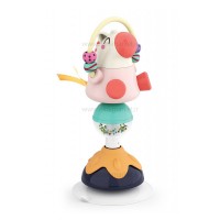 جغجغه صندلی غذا طرح اسب آبی چسبان هولی تویز Hola toys