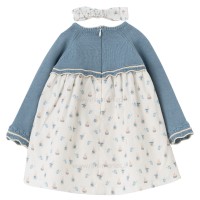 پیراهن دخترانه طرح خرگوش رنگ آبی ایندیگو Indigo