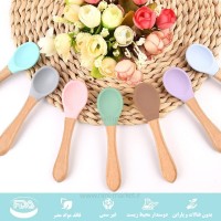 قاشق و چنگال چوبی رنگ قهوه ای اوی اوی Oi Oi