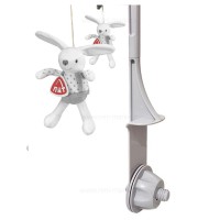 آویز بالای تخت کوکی طرح خرگوش رنگ طوسی baby fun