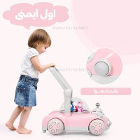 واکر ماشین حباب دار رنگ صورتي برند +ab
