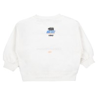 بلوز دورس اسپرت طرح ساده رنگ شیری