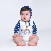 زيردکمه آستین بلند طرح Friend رنگ سرمه اي نيلي Nili