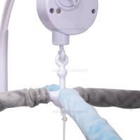 آویز تخت موزیکال طرح گورخر و جوجه آبی سانوزی Sunnozy