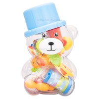 پک جغجغه طرح خرس کلاه کج رنگ آبی برند خارجي