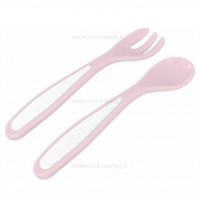 ظرف غذا چسبان و قاشق کیکابو Kikkaboo رنگ صورتی