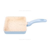 تابه چدن گرانیت مربع رنگ آبی عروس Aroos