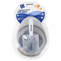 ظرف غذا با قاشق چسبان آبی کیکابو Kikkaboo