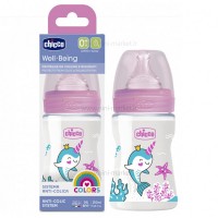 شیشه شیر ول بینگ 150 میل رنگ صورتی چیکو Chicco