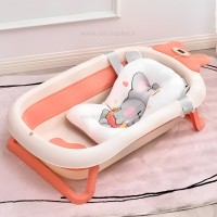 وان حمام آکاردئونی سه تیکه طرح خرگوش دماسنج دار رنگ نارنجی خارجی