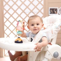 جغجغه صندلی غذا طرح اسب آبی چسبان هولی تویز Hola toys