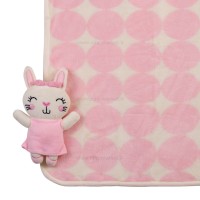 پتو عروسکی نوزاد طرح خرگوش صورتی My Little Love