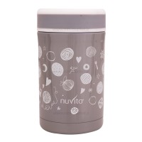 فلاسک غذا استیل 500 میل رنگ طوسی نوویتا Nuvita