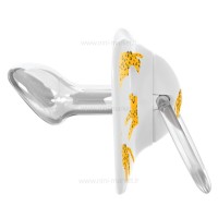 پستانک تکی ارتودونسی 0-6 ماه طرح پلنگ سفید رنگ سواوینکس suavinex (بدون جعبه)