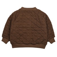 بلوز داخل‌مخمل اسپرت طرح نانو رنگ قهوه ای