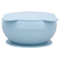 کاسه درب دار سیلیکونی رنگ آبی مینیک اوی اوی Minik Oioi