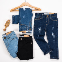 شلوار جين اسپرت زاپ دار رنگ ذغالی زارا بیبی Zara Baby