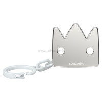 گيره پستانک طرح تاج رنگ نقره اي سواوینکس suavinex