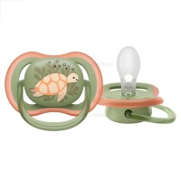 پستانک بادامی تکی الترا ایر 6 - 18 ماه طرح لاک‌پشت اونت Avent (بدون جعبه)