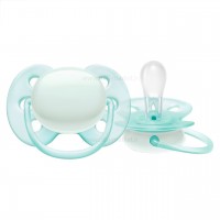 پستانک بادامی تکی الترا سافت 0 - 6 ماه طرح ساده اونت Avent  (بدون جعبه)