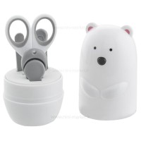 ست مانيکور 4 تيکه طرح خرس قطبي رنگ سفيد Chicco