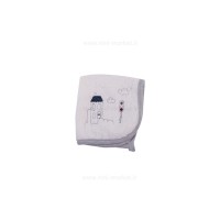 ست حوله 5 تکه طرح ماشین رنگ سفید-طوسی پاپو papo