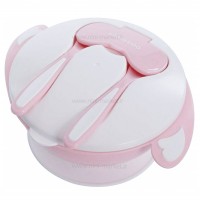 ظرف غذا چسبان و قاشق کیکابو Kikkaboo رنگ صورتی