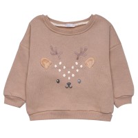 بلوز شلوار اسپرت طرح گوزن رنگ شکلاتی پاپو papo