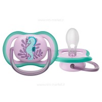 پستانک بادامی تکی الترا ایر 6 - 18 ماه طرح اسب‌دریایی اونت Avent (بدون جعبه)