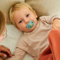 پستانک تکی بادامی 18 ماه به بالا طرح پلنگ سبز سواوینکس Suavinex (بدون جعبه)