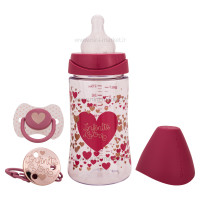 ست لوکس شیشه شیر پستانک گیره پستانک سواوینکس Suavinex کد 302445