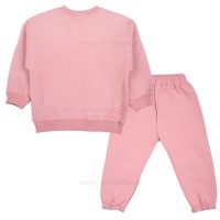 بلوز شلوار دخترانه طرح گل لاله رنگ صورتی رابو Raboo