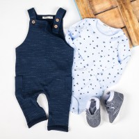 پیشبندی دو تکه پسرانه رنگ آبی سرمه ای رابو Raboo